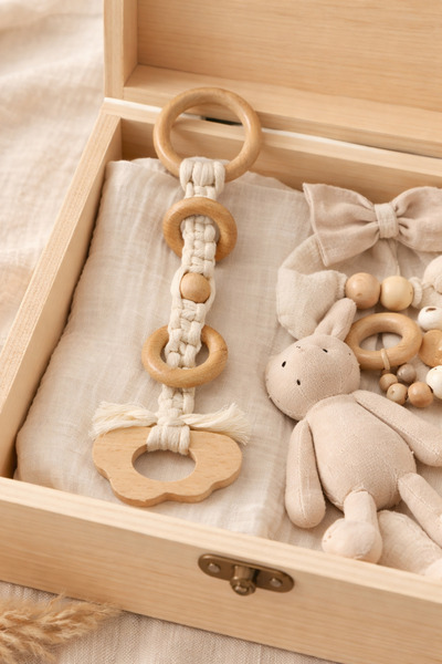 Csp Cassiope Ahşap Oyuncaklı Örgülü Bebek Diş Kayıcı Aksesuar