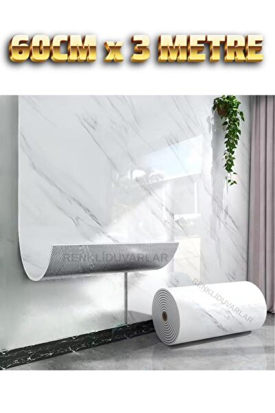 Renkli Duvarlar 60 см x 3 метри, одношаровий рулон, клейкий мармуровий пінопл...