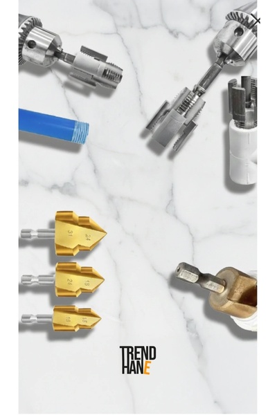 FREED TOOLS PVC Havşa seti ve 1/2- 3/4 Diş Açma Seti 5 li set