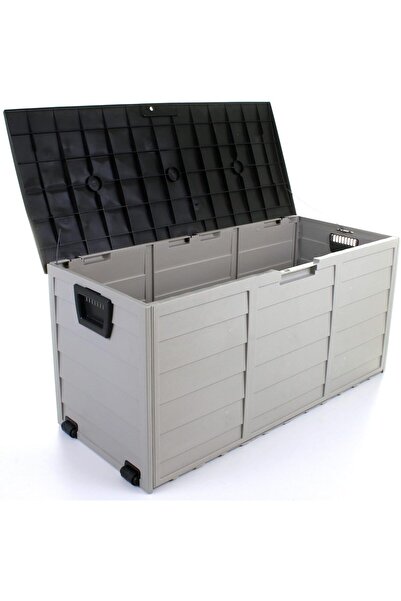 Divona Home 290L Deck Box, Lockable Indoor & Outdoor Storage Chest, Water-Res...