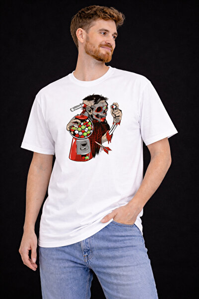 Me&On WEAR Unisex Zombie Figured Gumball Machine Printed Premium Cotton Stree...