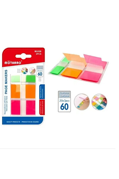 MOTARRO علامات صفحات لاصقة MU056، فواصل فهرسة ذاتية اللصق للكتب والمكاتب والم...