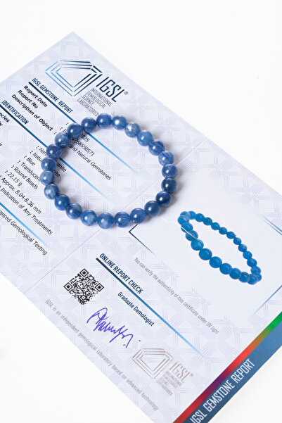 OSMANLI DOĞAL TAŞ Certified Kyanite Bracelet (S.K. 299)
