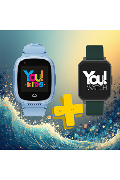 You Watch Akıllı Çocuk Saati KN8100 + Yetişkin Akıllı Saat Hediye