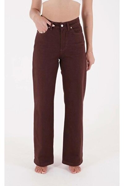 LA TUBA Women's High Waist Flexible Palazzo Jeans Pants