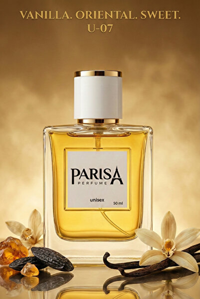 parisa U-07 Dark Vanilla Edp 50 ml - Vanilya & Tonka Fasulyesi Notalı Tatlı O...