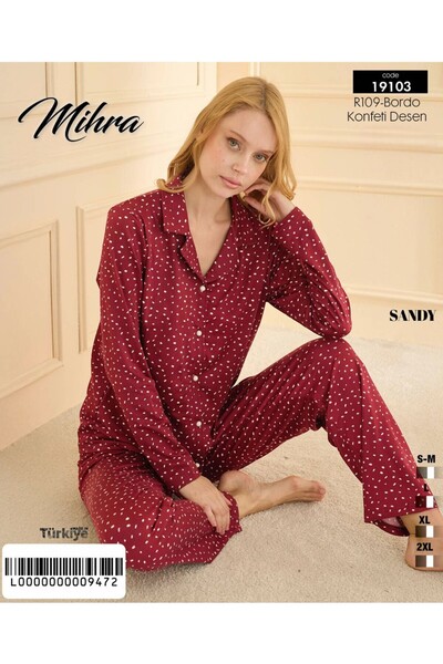 Mihra Set de pijamale cu model Sandy Confetti