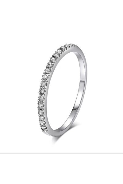 VİYA Sevgililer Günü Hediyesi Mure Yarım Tamtur Zirkon Taşlı Ayarlanabilir Yüzük