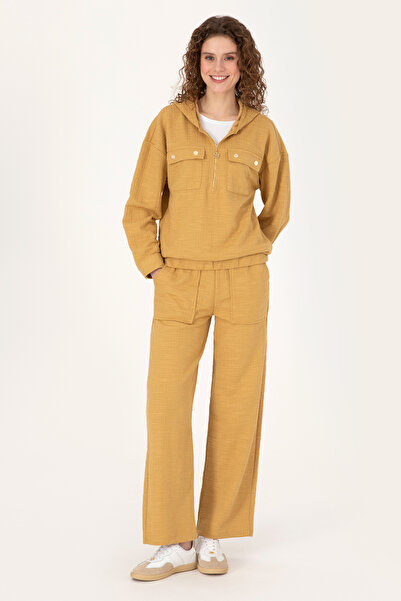 U.S. Polo Assn. Pantaloni de trening pentru femei, culoarea muștarului 503094...