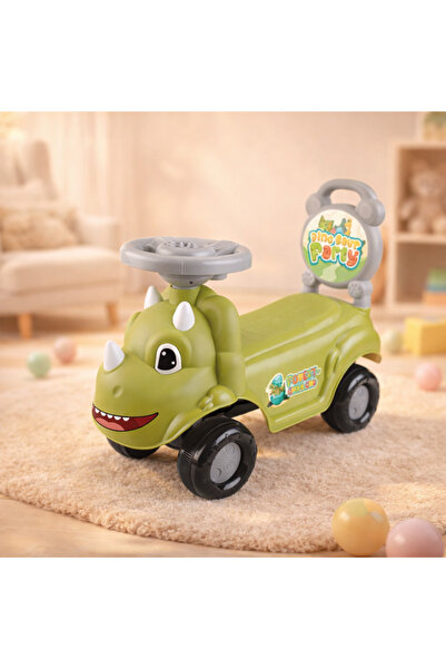 PROCART Mașinuță cu pedale, model dinozaur, volan muzical, 50x21,5x33 cm, verde