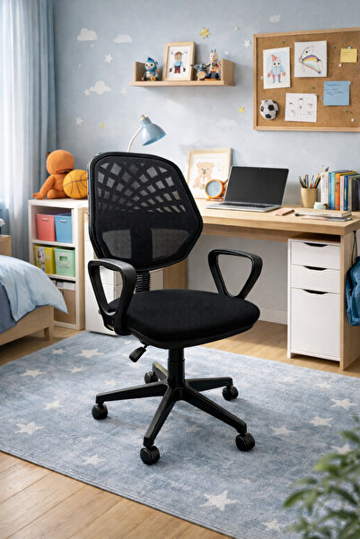 stillola Eko Öğrenci Çalışma Sandalyesi Tekerlekli ,Dönerli Yükseklik Ayarlı