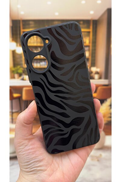 Vip Case Realme 10 Compatible Zebra Patterned Silicone Shock-Absorbing Classi...
