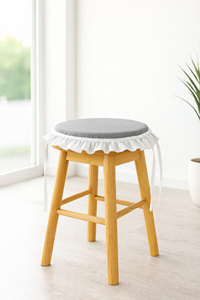 RKN Grup 4 ADET Tabure minderi fırfırlı