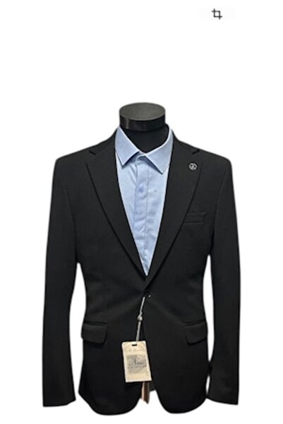 HAVİN Black Slim Fit Blazer for Men
