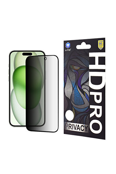 Lito Folie sticla iPhone 15 Plus HD PRO Privacy, negru