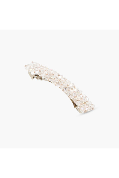 Lifestyle Curved Barrette Hair Clip with Bead Embellishment