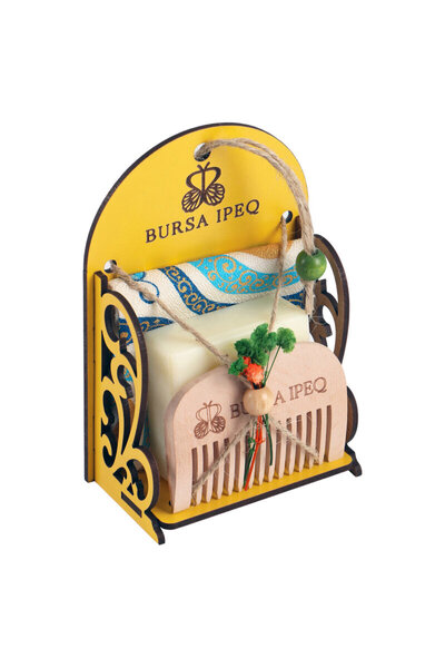 Bursa İpek مجموعة هدايا حمام تركي بنمط حبات العين الزرقاء الكبيرة