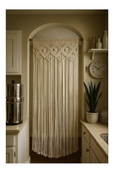 AslanButik MAKROME PERDE KAPI PERDESİ DUVAR SÜSÜ