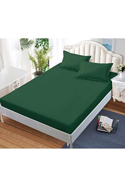 trendyhome Husă de pat cu elastic uni din bumbac finet – 180x200 cm