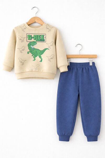 esmababykids Boy's 3-Layer Thick Fleece Top and Bottom Set