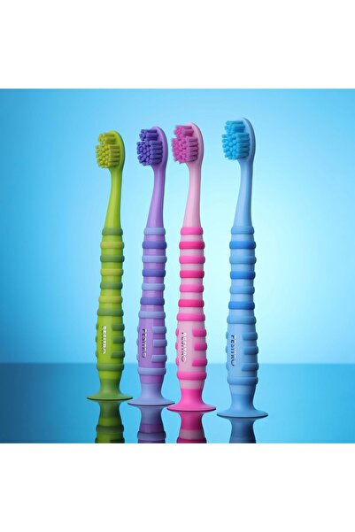 PESITRO UltraClean Spirit Ultra Soft Toothbrush with Tongue Cleaner, Purple, 3780, Ages 6-9 Years