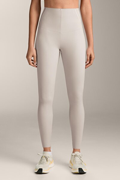 Oysho بنطال ضيق عالي الخصر ضاغط وعاكس للتحكم في منطقة الجذع بطول الكاحل