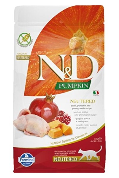 N&D Pumpkin Kedi Kısırlaştırılmış Bıldırcın ve Nar 1,5 kg