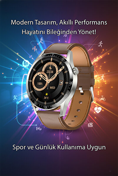Tekvora GT Pro Erkek Akıllı Saat | GPS & Sesli Görüşme | 1.53” Dokunmatik Ekr...