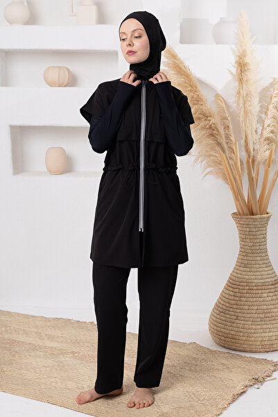 Adasea Pascal Stretch Fabric Long Sleeve Hijab Swimsuit 1233