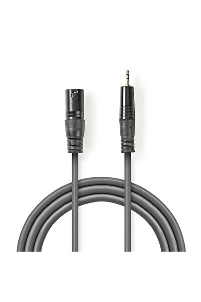 Nedis Cablu audio XLR 3-Pin tata - 3.5mm Jack tata 3m gri