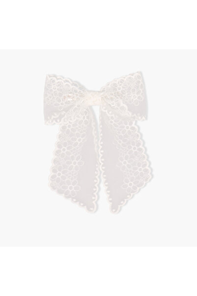 Lifestyle مشبك شعر على شكل فيونكة بتفاصيل من الدانتيل