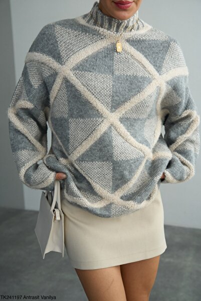 ZEYLİVA Half turtleneck knitwear sweater