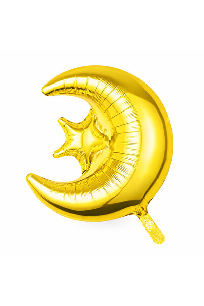 Behind party store Gold Color Moon Star Foil Balloon 57×49 cm |   Air & Heliu...