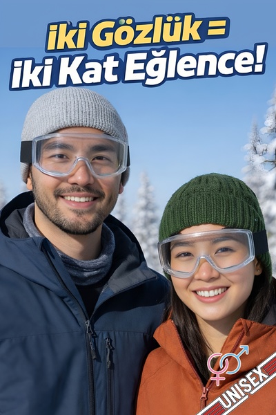 GLASWEN قطعتان من نظارات التزلج الشفافة مع فتحات تهوية للحماية من الشمس والثل...