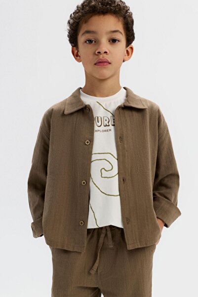 NK Cămașă Mineral pentru băieți 4-8 ani Verde