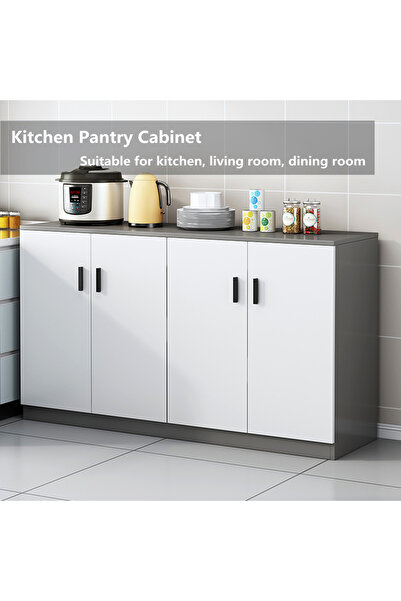 Zztcmp Sideboard,Kitchen Pantry Cabinet,Coffee Corner with 4 doors,Kitchen si...