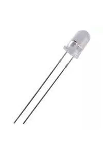 OPTOSUPPLY LED 3mm alb rece 12V 3000/4200mcd grade 30 Parte frontală convexă ...
