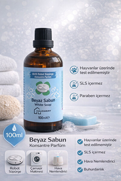 luvroshe 100ml Beyaz Sabun Konsantre Parfüm Hava Nemlendirici Kokusu