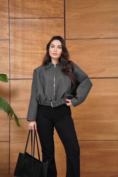 Ekim Store Belted Bomber Cashmere Jacket