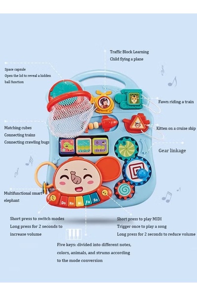 Generic Music Baby Activity Table Baby Early Learning Toy Table Sensory Toy Activity Center Educational Toy