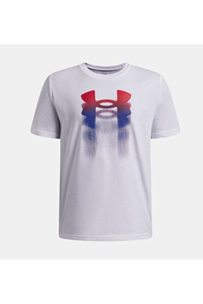Under Armour Erkek Çocuk UA Logo Blur Kısa Kollu T-Shirt 6009280-100
