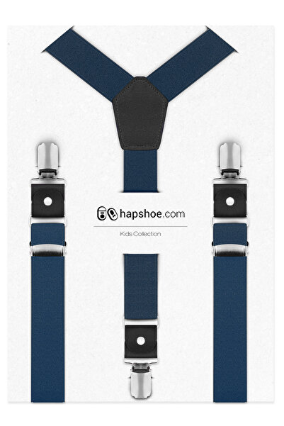 hapshoe Curea pentru pantaloni pentru copii, albastru bleumarin, cu clemă reg...