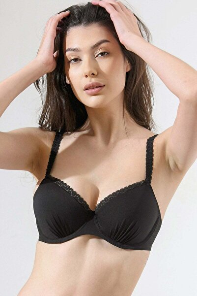 Piera Black soft cup bra ELLA R1693