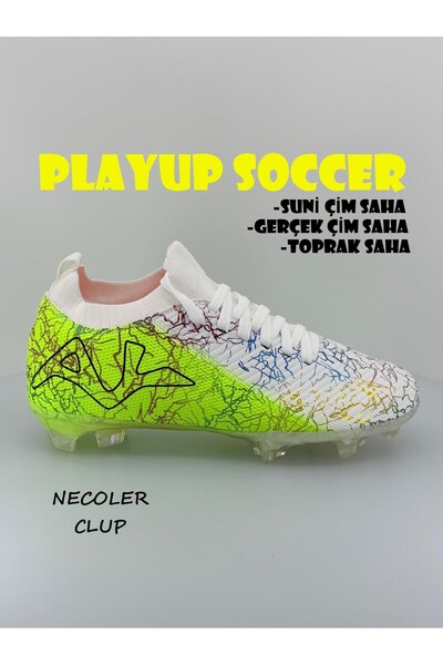 Playup YARI PROFESYONEL, YARIM ÇORAP ÇİVİLİ KRAMPON, RENKLİ JEL TABAN, ULTRA ...