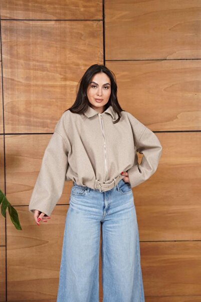 Ekim Store Belted Bomber Cashmere Jacket