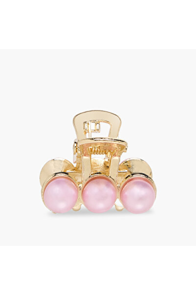 Lifestyle Pack of 3 Metallic Hair Clamps with Pearl Detail