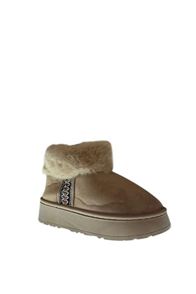 Lulu Women's Beige Platform Boots