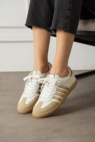 pasyone Bej Kadın Günlük Sneaker Ayakkabı