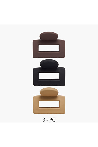 Lifestyle Pack of 3 Rectangle Shaped Hair Clamp