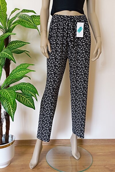 Women's Motif Patterned Lycra Flexible Combed Cotton Pajamas Bottom